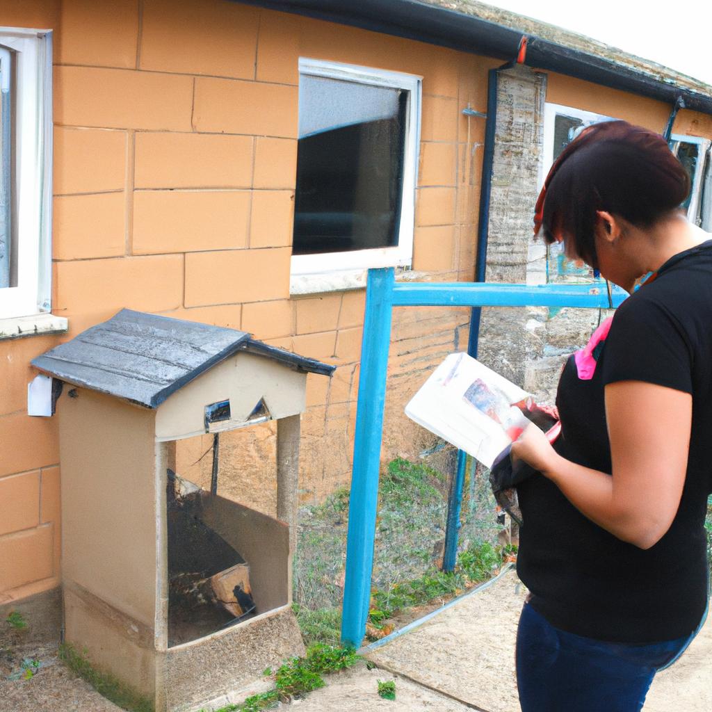 Person reviewing pet boarding facilities